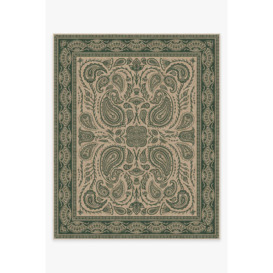Iris Apfel Summer Of Love Forest Green Rug - 245x305 - Machine Washable Area Rug - Kid & Pet Friendly - Indoor Rugs - Ruggable - thumbnail 1