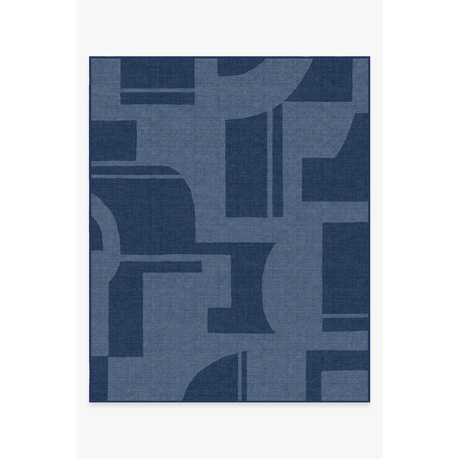 Outdoor Bodin Ink Blue Rug - 245x305 - Machine Washable Area Rug - Kid & Pet Friendly - Outdoor Rugs - Ruggable - image 1