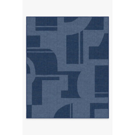 Outdoor Bodin Ink Blue Rug - 245x305 - Machine Washable Area Rug - Kid & Pet Friendly - Outdoor Rugs - Ruggable - thumbnail 1