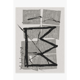 Jean-Michel Basquiat Dollars In Dimes Greyscale Rug - 275x365 - Machine Washable Area Rug - Kid & Pet Friendly - Indoor Rugs - Ruggable