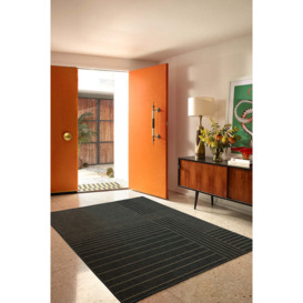 Bowie Charcoal Rug - 120x185 - Machine Washable Area Rug - Kid & Pet Friendly - Indoor Rugs - Ruggable - thumbnail 2