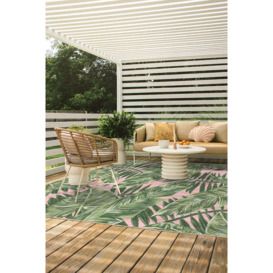 Outdoor Filifera Palm Pink Rug - 75x215 - Machine Washable Area Rug - Kid & Pet Friendly - Outdoor Rugs - Ruggable - thumbnail 2