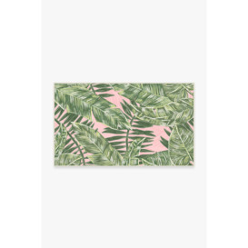 Outdoor Filifera Palm Pink Rug - 90x150 - Machine Washable Area Rug - Kid & Pet Friendly - Outdoor Rugs - Ruggable