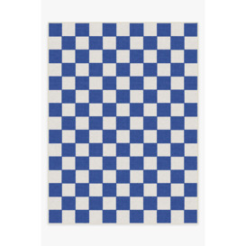 Outdoor Jaque Checkered Blue Rug - 275x365 - Machine Washable Area Rug - Kid & Pet Friendly - Outdoor Rugs - Ruggable