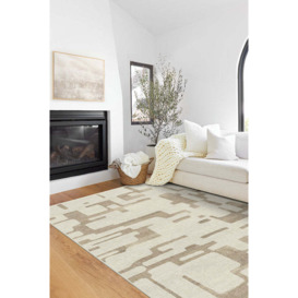 Holme Ivory & Natural Rug - 275x365 - Machine Washable Area Rug - Kid & Pet Friendly - Indoor Rugs - Ruggable - thumbnail 2