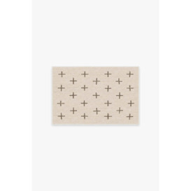 Crosby Ivory & Taupe Rug - 60x90 - Machine Washable Area Rug - Kid & Pet Friendly - Indoor Rugs - Ruggable - thumbnail 1