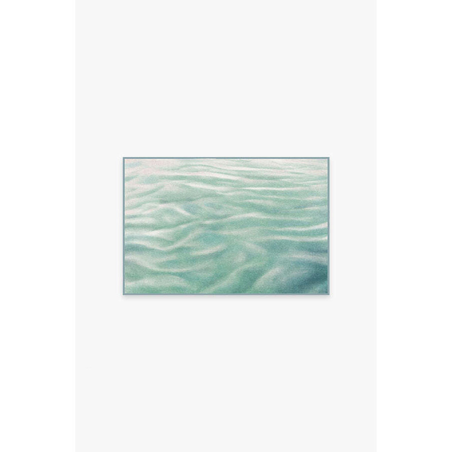 Gray Malin Nantucket Waves Aqua Rug - 60x90 - Machine Washable Area Rug - Kid & Pet Friendly - Indoor Rugs - Ruggable - image 1