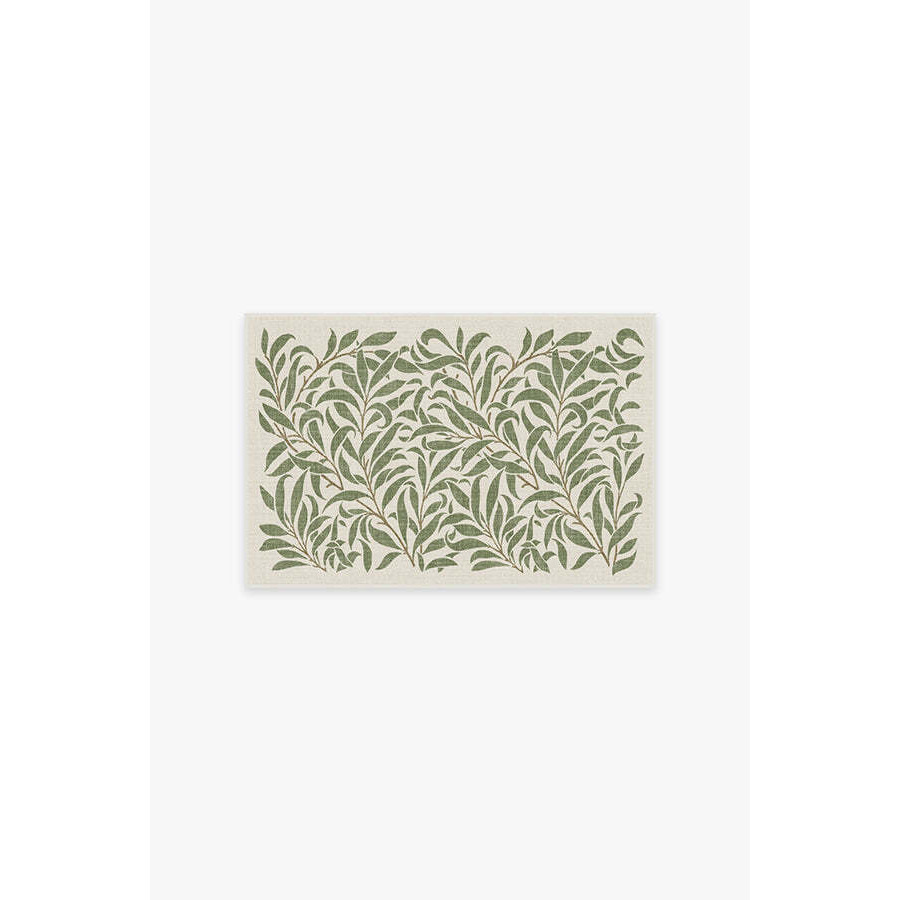 Morris & Co. Pure Willow Boughs Green Rug - 60x90 - Machine Washable Area Rug - Kid & Pet Friendly - Indoor Rugs - Ruggable - image 1