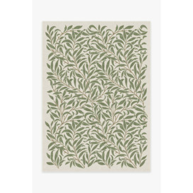 Morris & Co. Pure Willow Boughs Green Rug - 150x215 - Machine Washable Area Rug - Kid & Pet Friendly - Indoor Rugs - Ruggable - thumbnail 1