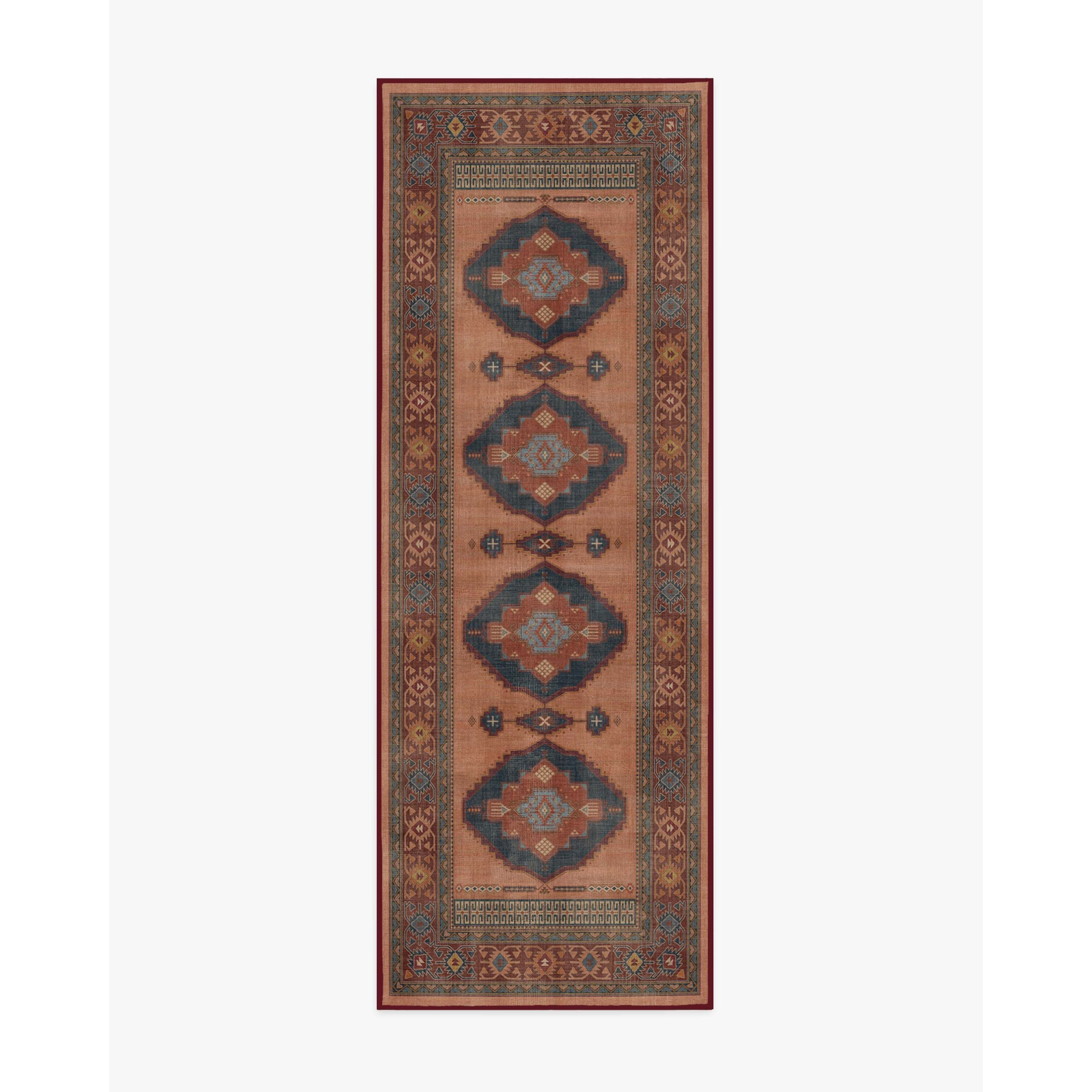Marcela Copper Coral Rug - 75x215 - Machine Washable Area Rug - Kid & Pet Friendly - Indoor Rugs - Ruggable - image 1
