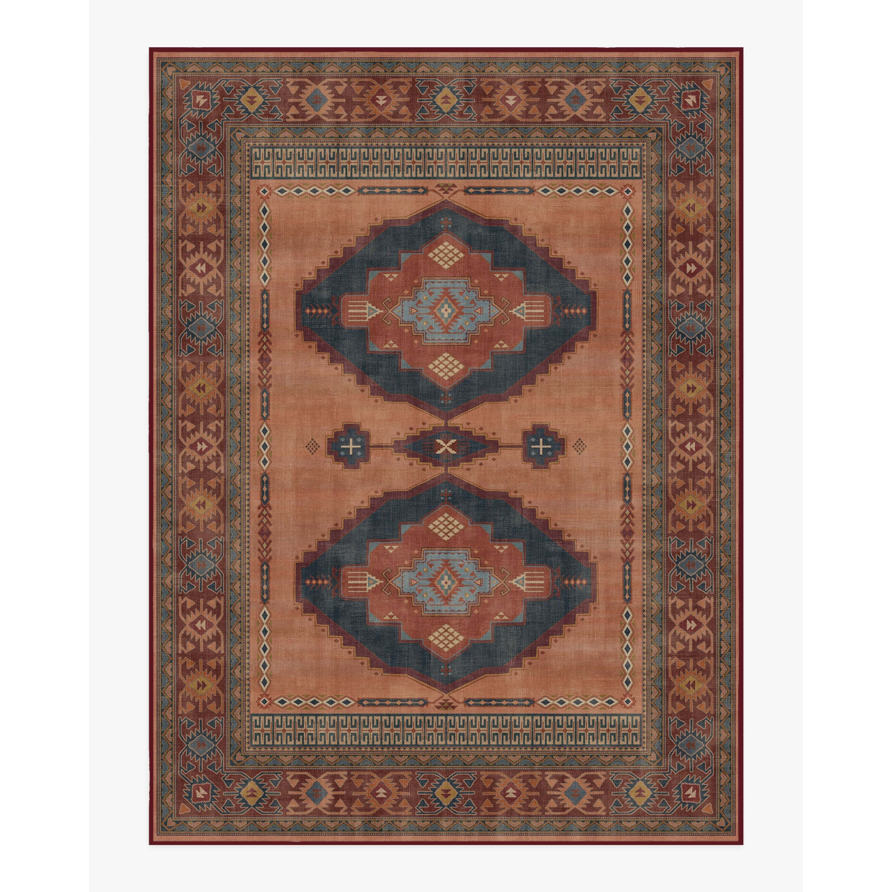 Marcela Copper Coral Rug - 275x365 - Machine Washable Area Rug - Kid & Pet Friendly - Indoor Rugs - Ruggable - image 1