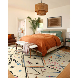 Pamir Ivory Multicolour Rug - 185 Round - Machine Washable Area Rug - Kid & Pet Friendly - Indoor Rugs - Ruggable - thumbnail 2