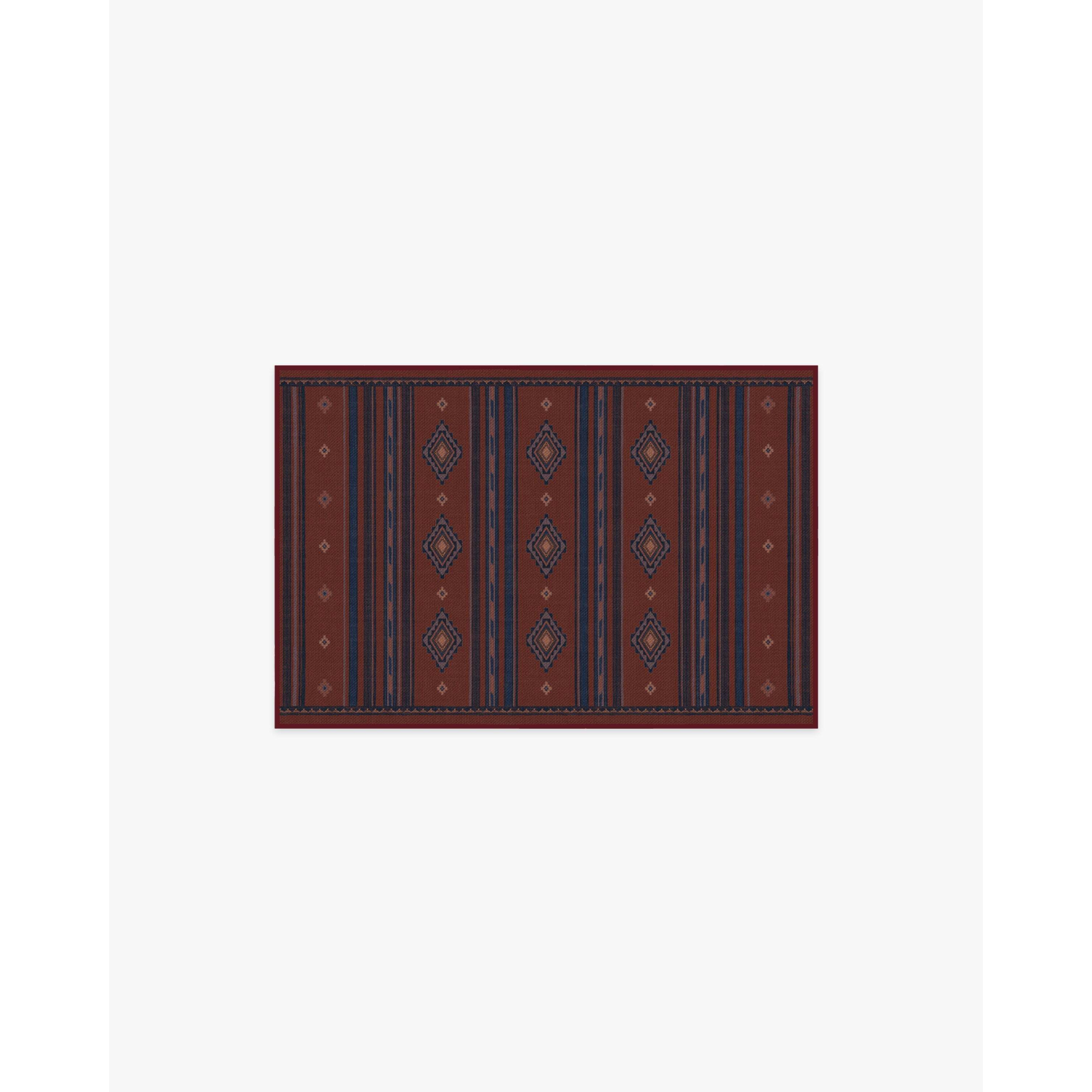 Seville Stripe Amber Red Rug - 60x90 - Machine Washable Area Rug - Kid & Pet Friendly - Indoor Rugs - Ruggable - image 1