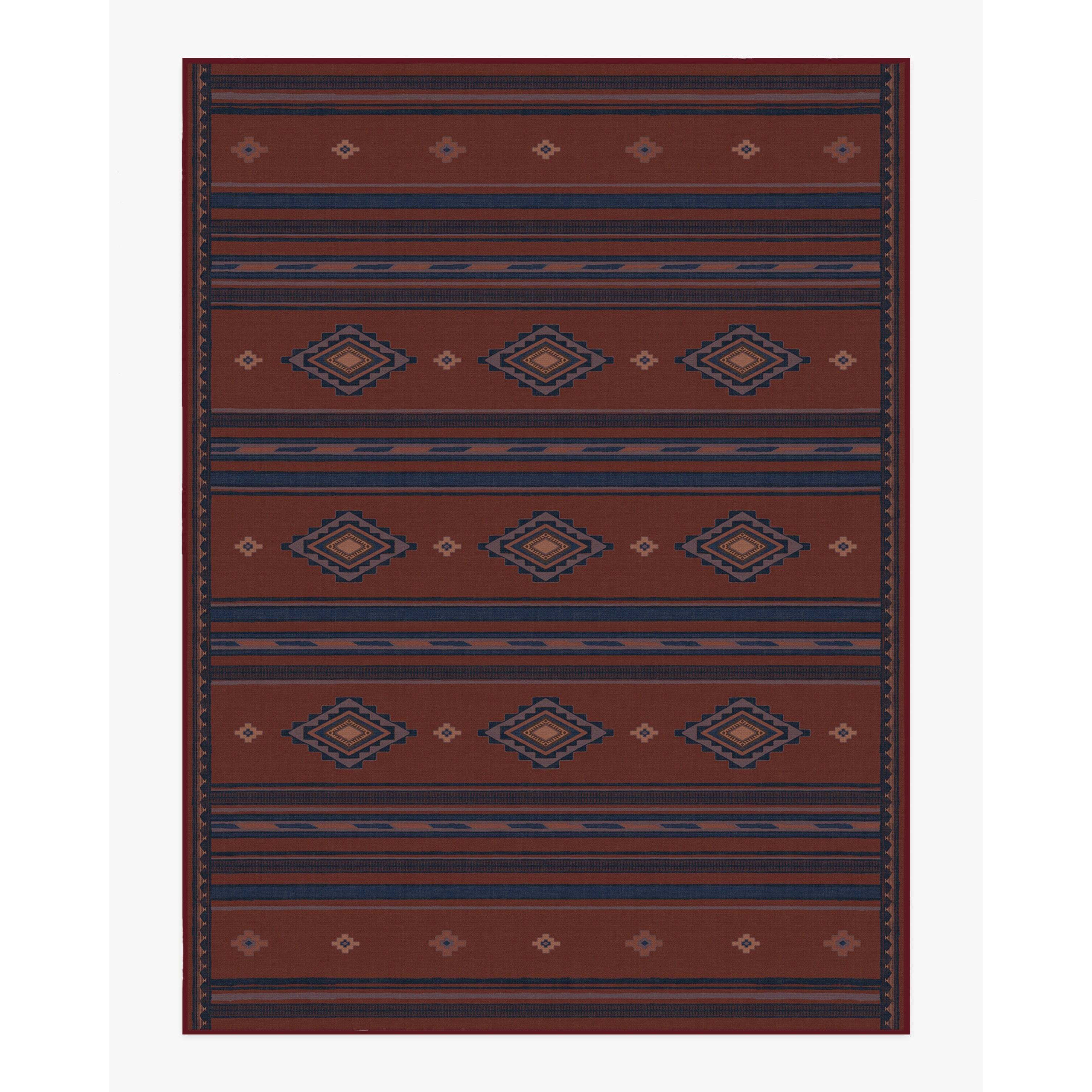 Seville Stripe Amber Red Rug - 275x365 - Machine Washable Area Rug - Kid & Pet Friendly - Indoor Rugs - Ruggable - image 1