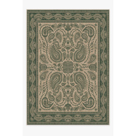 Iris Apfel Summer Of Love Forest Green Rug - 305x425 - Machine Washable Area Rug - Kid & Pet Friendly - Indoor Rugs - Ruggable - thumbnail 1