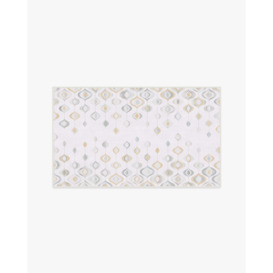 Jonathan Adler Bargello Cascade Silver & Gold Tufted Rug - 90x150 - Machine Washable Area Rug - Kid & Pet Friendly - Indoor Rugs - Ruggable
