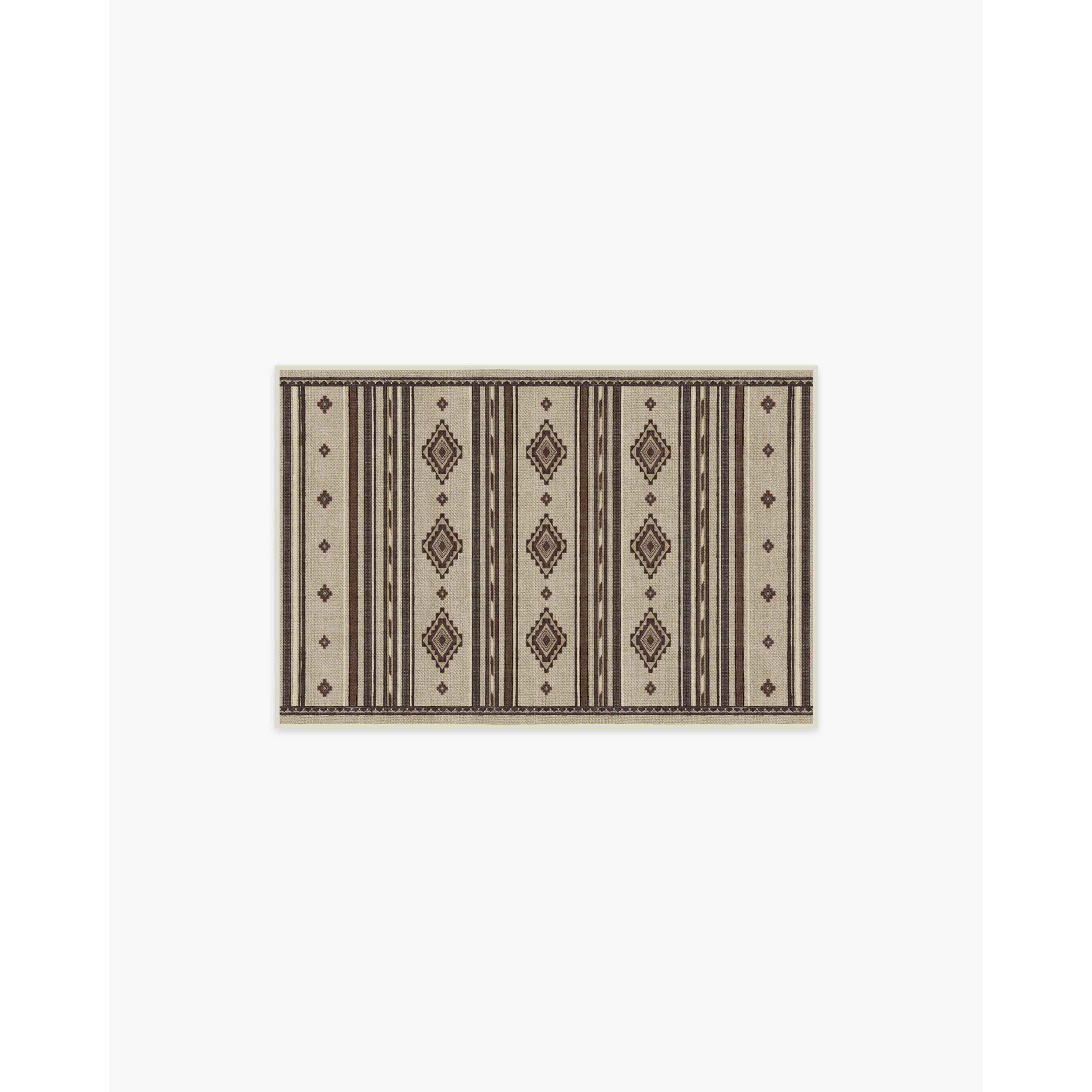 Seville Stripe Natural & Brown Tufted Rug - 60x90 - Machine Washable Area Rug - Kid & Pet Friendly - Indoor Rugs - Ruggable - image 1