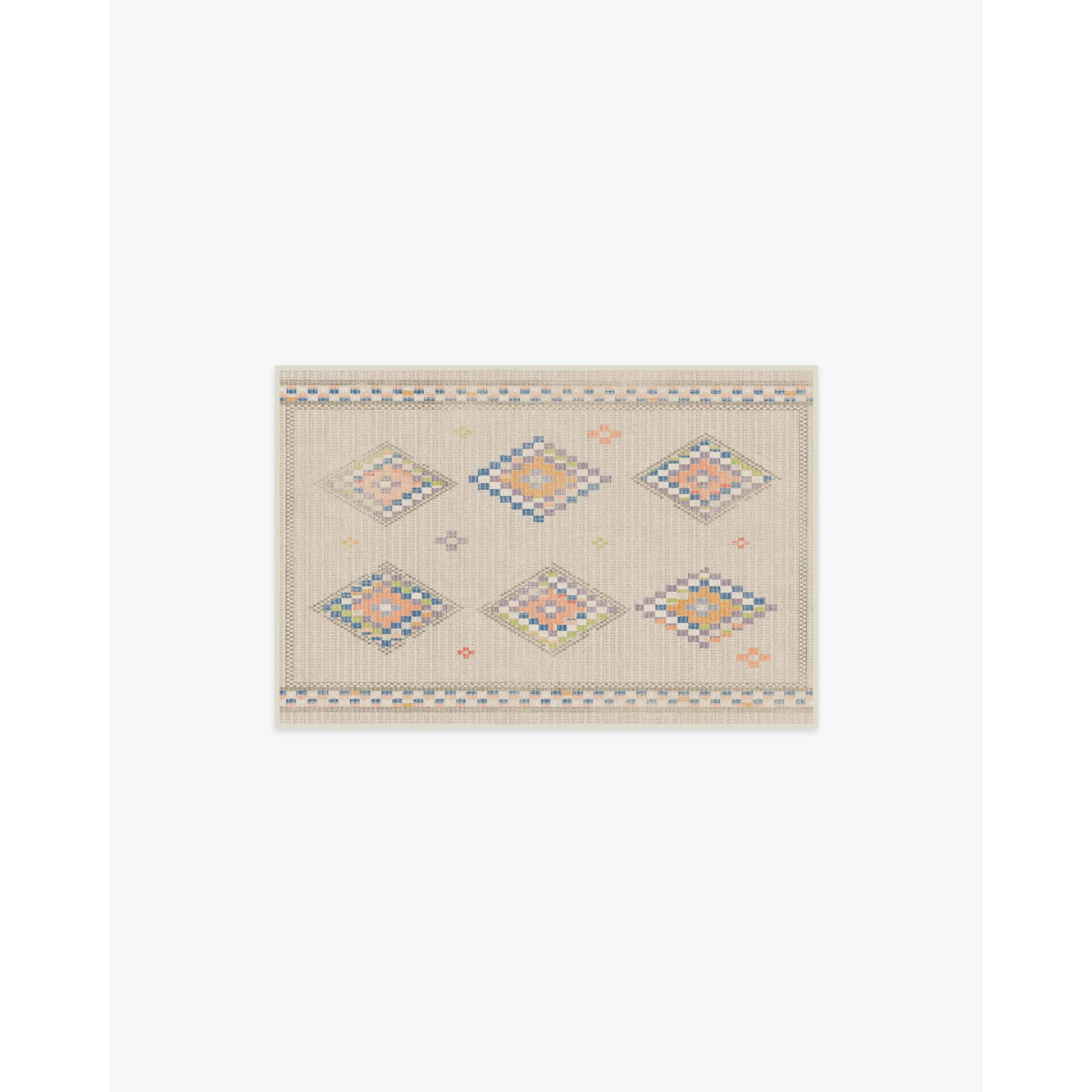 Zoie Multicolour Tufted Rug Moroccan - 60x90 - Machine Washable Area Rug - Kid & Pet Friendly - Indoor Rugs - Ruggable - image 1