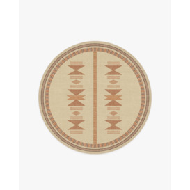 Lark Natural & Copper Tufted Rug - 185 Round - Machine Washable Area Rug - Kid & Pet Friendly - Indoor Rugs - Ruggable