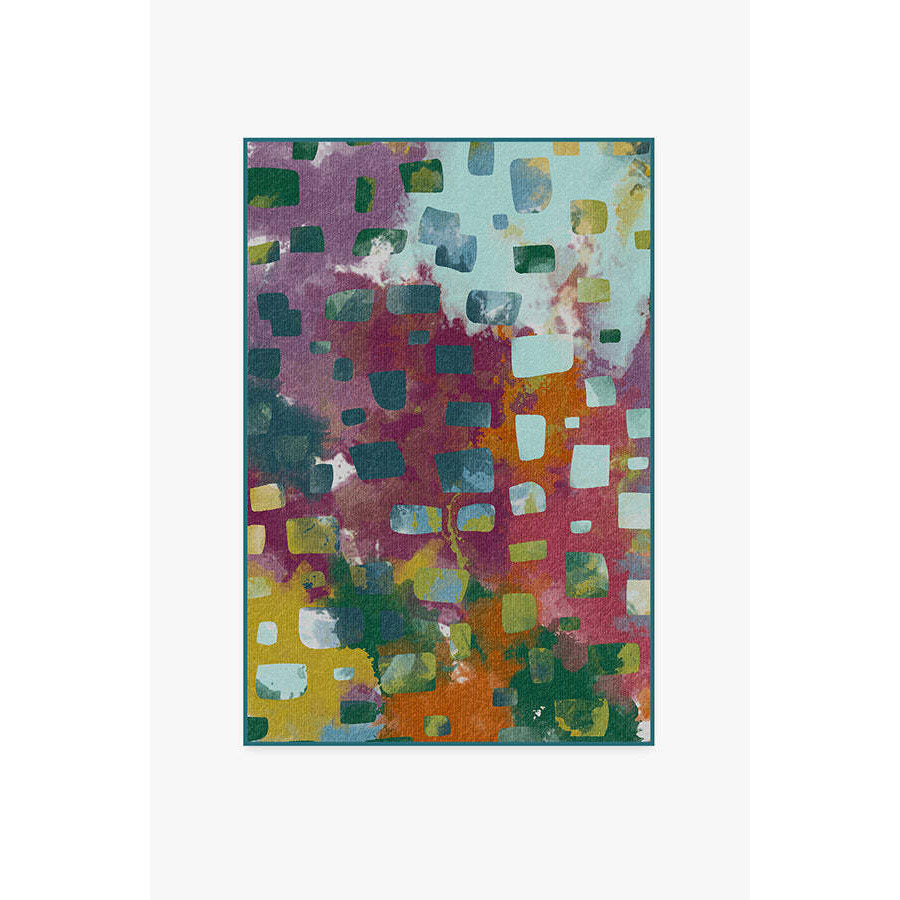 Watercolour Paintwork Multicolour Tufted Rug - 120x185 - Machine Washable Area Rug - Kid & Pet Friendly - Indoor Rugs - Ruggable - image 1