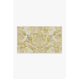 Transitional Damask Gold Tufted Rug - 90x150 - Machine Washable Area Rug - Kid & Pet Friendly - Indoor Rugs - Ruggable