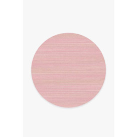 Solid Tonal Pink Tufted Rug - 185 Round - Machine Washable Area Rug - Kid & Pet Friendly - Indoor Rugs - Ruggable