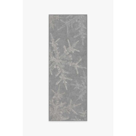 Snowflake Silver Tufted Rug - 75x215 - Machine Washable Area Rug - Kid & Pet Friendly - Indoor Rugs - Ruggable - thumbnail 1