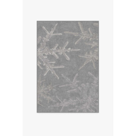 Snowflake Silver Tufted Rug - 120x185 - Machine Washable Area Rug - Kid & Pet Friendly - Indoor Rugs - Ruggable - thumbnail 1