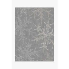 Snowflake Silver Tufted Rug - 150x215 - Machine Washable Area Rug - Kid & Pet Friendly - Indoor Rugs - Ruggable - thumbnail 1