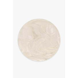 Marble Golden Ivory Tufted Rug - 185 Round - Machine Washable Area Rug - Kid & Pet Friendly - Indoor Rugs - Ruggable - thumbnail 1