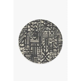 Lokal Charcoal Tufted Rug - 185 Round - Machine Washable Area Rug - Kid & Pet Friendly - Indoor Rugs - Ruggable - thumbnail 1