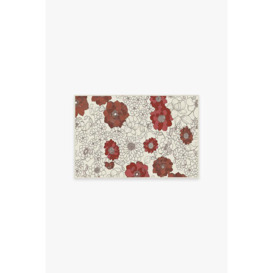 Floret Ruby Tufted Rug - 60x90 - Machine Washable Area Rug - Kid & Pet Friendly - Indoor Rugs - Ruggable - thumbnail 1