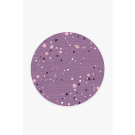 Constellation Lavender Tufted Rug - 185 Round - Machine Washable Area Rug - Kid & Pet Friendly - Indoor Rugs - Ruggable
