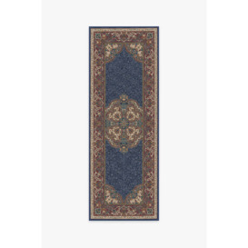 Mickey Persian Sapphire Tufted Rug - 75x215 - Machine Washable Area Rug - Kid & Pet Friendly - Indoor Rugs - Ruggable