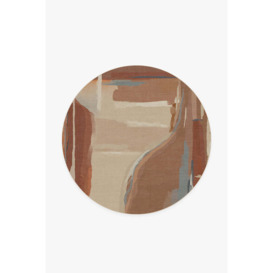 Tilden Copper Clay Tufted Rug Brown - 185 Round - Machine Washable Area Rug - Kid & Pet Friendly - Indoor Rugs - Ruggable