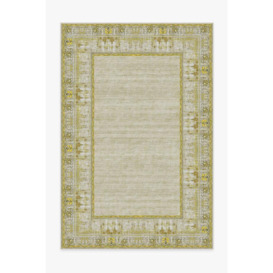 Vintage Daisy Bordered Yellow Tufted Rug - 185x275 - Machine Washable Area Rug - Kid & Pet Friendly - Indoor Rugs - Ruggable - thumbnail 1