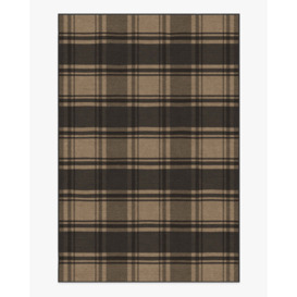 Easton Plaid Charcoal & Natural Tufted Rug - 185x275 - Machine Washable Area Rug - Kid & Pet Friendly - Indoor Rugs - Ruggable
