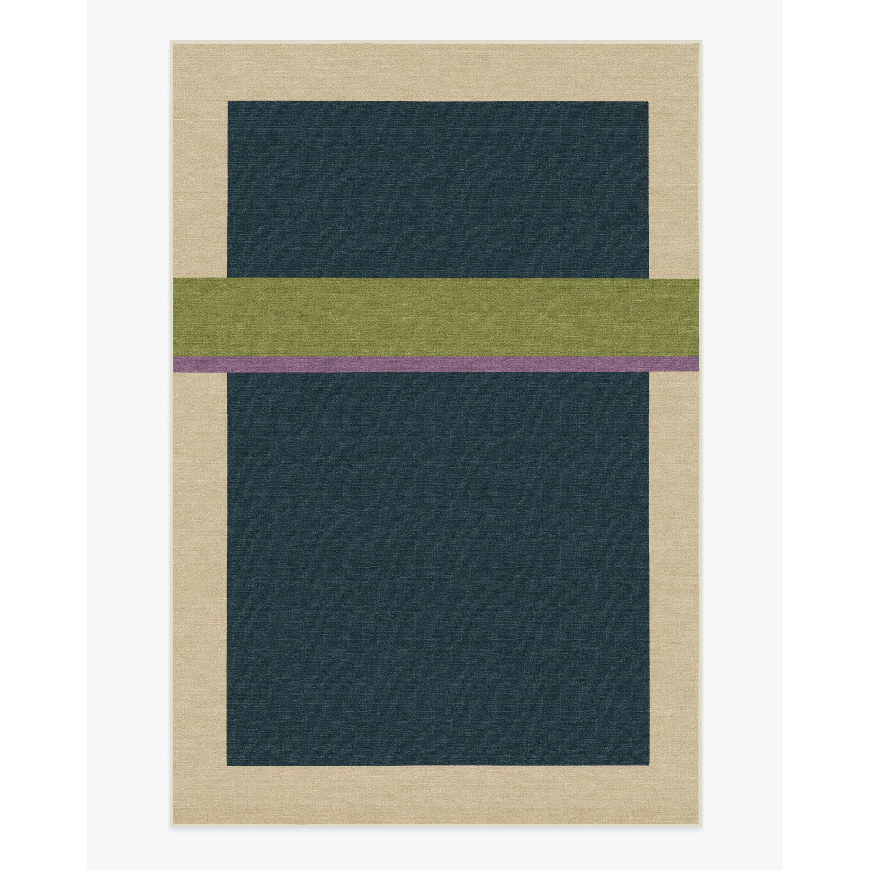 Architectural Digest Breakout Teal & Chartreuse Rug - 185x275 - Machine Washable Area Rug - Kid & Pet Friendly - Indoor Rugs - Ruggable - image 1