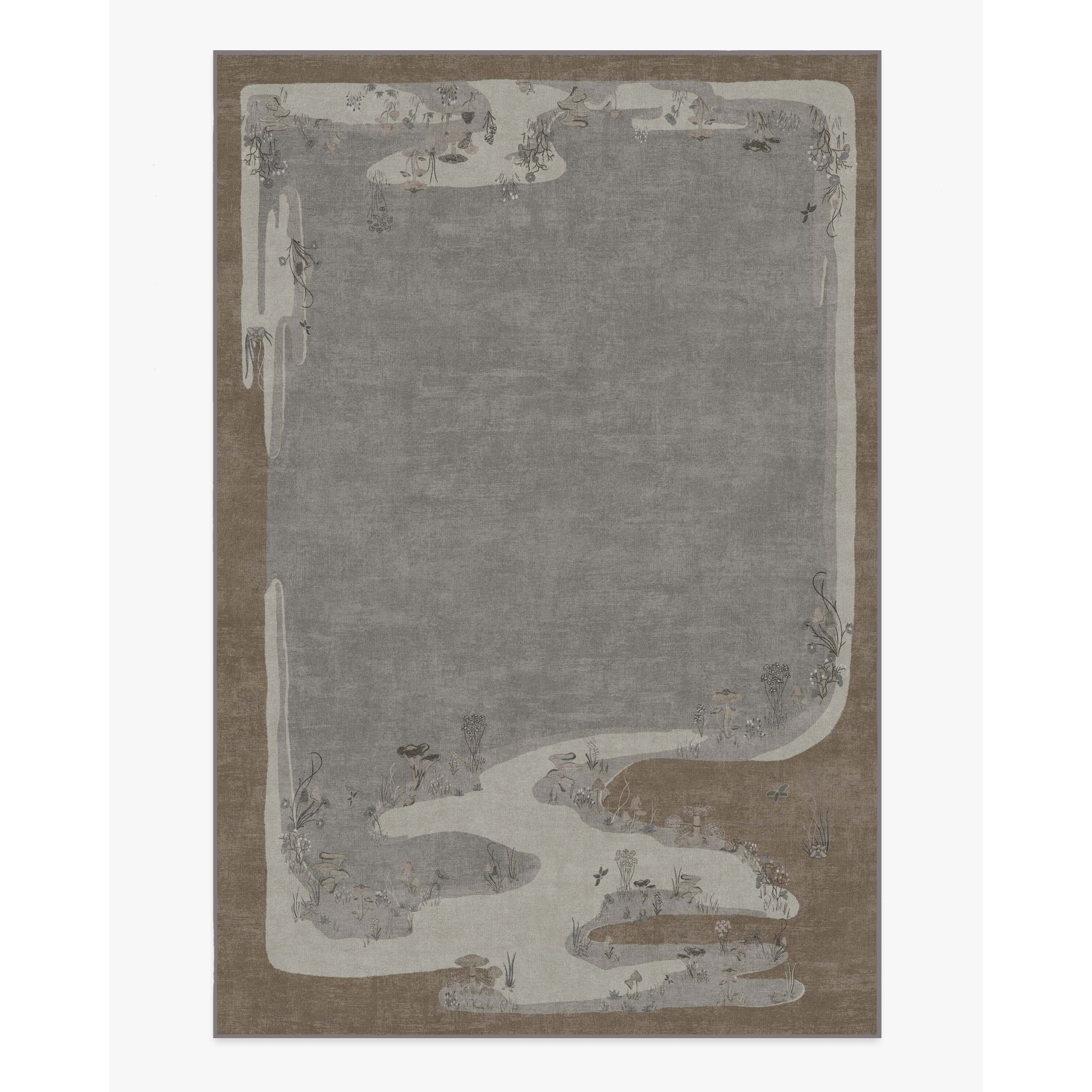Architectural Digest Mushroom Dream Grey Taupe Rug - 185x275 - Machine Washable Area Rug - Kid & Pet Friendly - Indoor Rugs - Ruggable - image 1