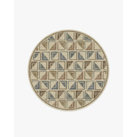 Architectural Digest Vesta Neutral Multicolour Rug - 185 Round - Machine Washable Area Rug - Kid & Pet Friendly - Indoor Rugs - Ruggable - thumbnail 1