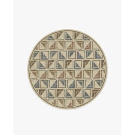 Architectural Digest Vesta Neutral Multicolour Rug - 185 Round - Machine Washable Area Rug - Kid & Pet Friendly - Indoor Rugs - Ruggable