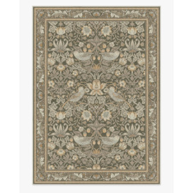 Morris & Co. Strawberry Thief Stone Gold Rug - 305x425 - Machine Washable Area Rug - Kid & Pet Friendly - Indoor Rugs - Ruggable