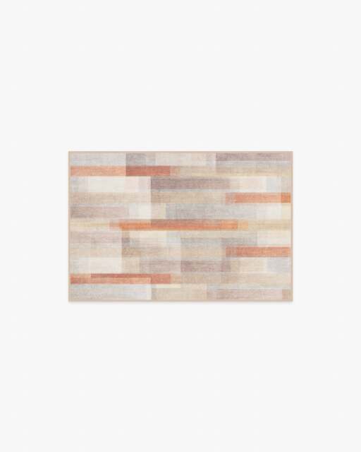 Solar Drift Rust & Grey Rug - 60x90 - Machine Washable Area Rug - Kid & Pet Friendly - Indoor Rugs - Ruggable - image 1