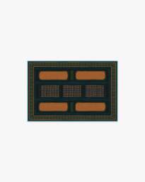 Nerissa Teal & Gold Rug by Architectural Digest - 60x90 - Machine Washable Area Rug - Kid & Pet Friendly - Indoor Rugs - Ruggable - thumbnail 1