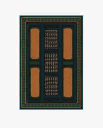 Nerissa Teal & Gold Rug by Architectural Digest - 60x90 - Machine Washable Area Rug - Kid & Pet Friendly - Indoor Rugs - Ruggable - thumbnail 2