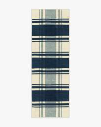 Easton Plaid Navy Rug - 75x215 - Machine Washable Area Rug - Kid & Pet Friendly - Indoor Rugs - Ruggable - thumbnail 1