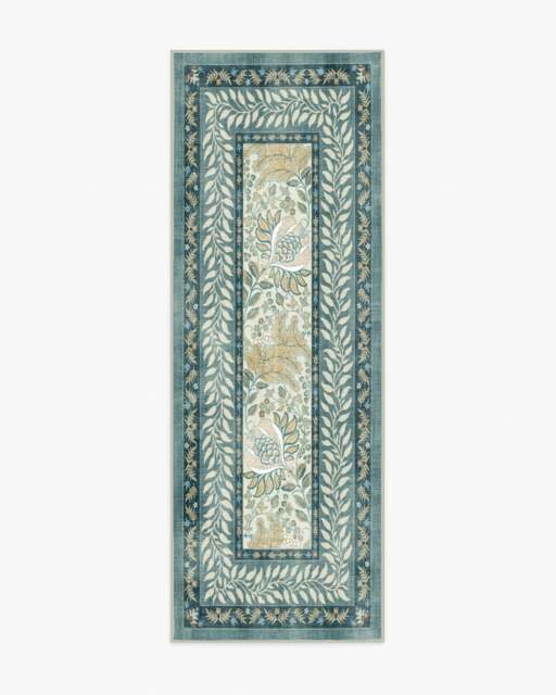 Provence Slate Blue Rug - 75x215 - Machine Washable Area Rug - Kid & Pet Friendly - Indoor Rugs - Ruggable - image 1