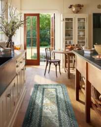 Provence Slate Blue Rug - 75x215 - Machine Washable Area Rug - Kid & Pet Friendly - Indoor Rugs - Ruggable - thumbnail 2