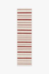 Hudson Stripe Red Rug - 60x90 - Machine Washable Area Rug - Kid & Pet Friendly - Indoor Rugs - Ruggable - thumbnail 2