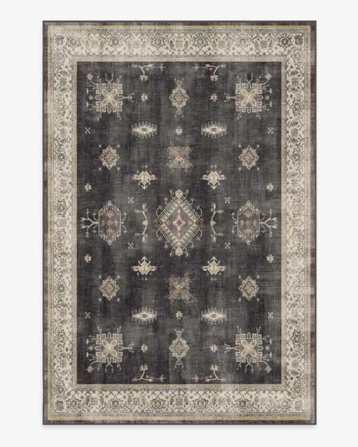 Verena Dark Wood Flatwoven Rug Black - 200x290 - Machine Washable Area Rug - Kid & Pet Friendly - Indoor Rugs - Ruggable - image 1